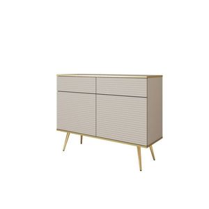 ArtPS Komoda BIJOU KSZ-107 MDF | béžová / zlaté nohy obraz