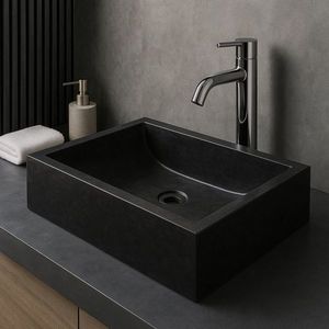 Indera Vester Black 57052 Umyvadlo z přírodního kamene obraz