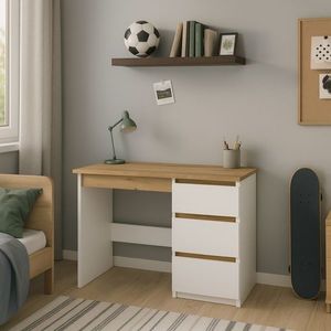 Psací stůl Beta 3 Norge bílý/dub artisan 94 × 43 cm obraz