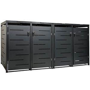 Stilista 91245 STILISTA Skříň na 4 popelnice 260 x 80 x 116 cm, antracitová obraz