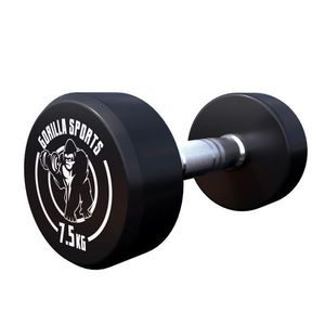 Gorilla Sports Jednoruční činka černo/bílá, 7, 5 kg obraz