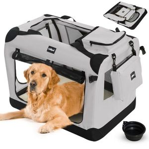Leopet Přepravní box pro psy XXXL, 102 x 69 x 69 cm, šedý obraz