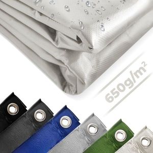 JAGO Plachta 650 g/m², hliníková oka, bílá, 5 x 8 m obraz