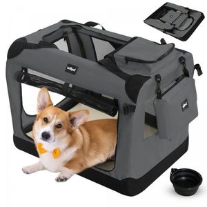 Leopet Přepravní box pro psy M, 60 x 42 x 42 cm, antracit obraz