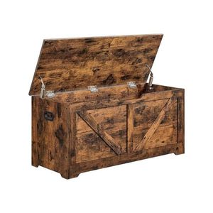 Úložná lavice VASAGLE 100×40×46 cm, rustikální hnědá obraz