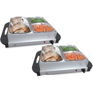 Jago 74196 Multifunkční bufetový ohřívač jídel, sada 2 kusů, 150 W obraz