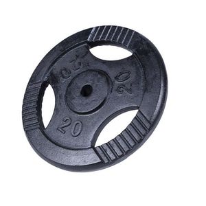 Gorilla Sports Litinový činkový kotouč, černý, 20 kg obraz