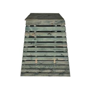 Dřevěný kompostér 1040 L pyramida, zelený obraz