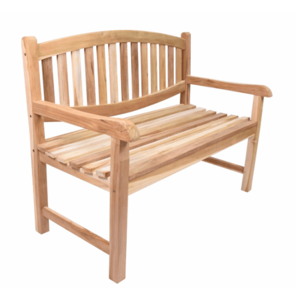 Zahradní lavice DIVERO, teakové dřevo, neošetřená, 120 cm obraz