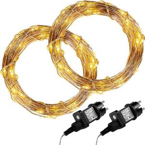 VOLTRONIC 68035 Sada 2 kusů světelných drátů - 100 LED, teple bílá obraz