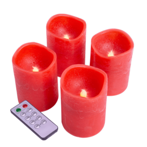 Nexos 33519 Dekorativní LED sada - 4 adventní svíčky - červená obraz