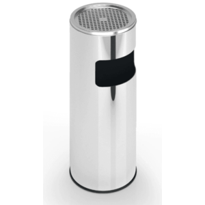 Jago 93426 Odpadkový koš s popelníkem, 17 l, stříbrný obraz