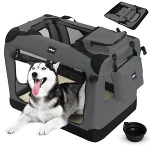 Leopet Přepravní box pro psy XXL, 91 x 63 x 63 cm, antracit obraz