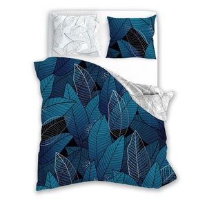 Faro Bavlněné povlečení TRENDY 010 140x200 cm + 70x90 cm modro-bílé obraz