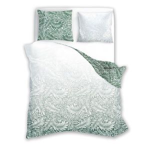 Faro Bavlněné saténové povlečení MILAGRO VERDE 010 160x200 cm + 2x 70x80 cm bílé/zelené obraz