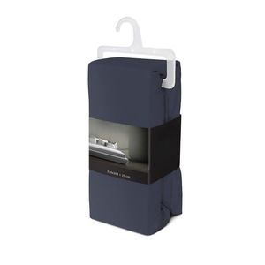 Faro Bavlněné saténové prostěradlo FASHION 220x200 + 25 cm indigo obraz