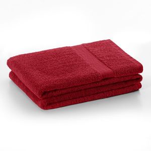 Bavlněný ručník DecoKing Marina tmavě červený, velikost 50x100 obraz