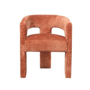 LivinHill Designové čalouněné jídelní křeslo Leith cihlové obraz