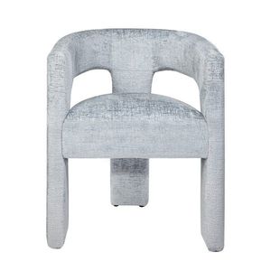 LivinHill Designové čalouněné jídelní křeslo Leith modrošedé obraz