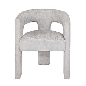 LivinHill Designové čalouněné jídelní křeslo Leith stříbrnošedé obraz