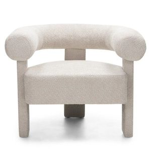 Hector Designové křeslo Hella bouclé béžové obraz