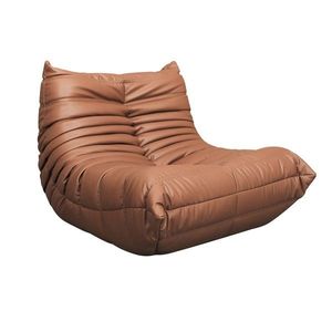 LivinHill Designové křeslo Nua ekokůže hnědé obraz