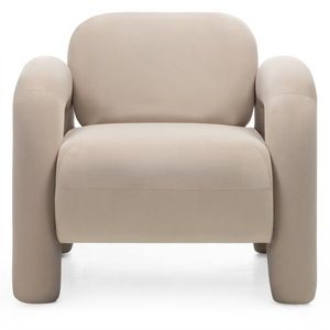 Hector Designové křeslo Vico samet světle béžové obraz