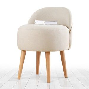 Hanah Home Designový taburet CORVILE krémový obraz