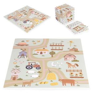 ECOTOYS Dětská podložka FARM 90, 5x90, 5 cm béžová obraz