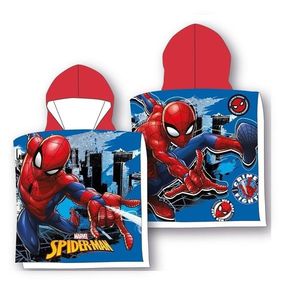 Faro Dětské bavlněné pončo RIKKI Spiderman 55x110 cm červeno-modré obraz