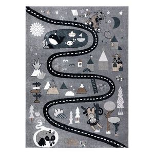 HAKANO Dětský koberec BEO ROUTE šedý, velikost 120x170 obraz