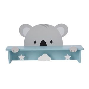 H&S Decoration Dětský nástěnný věšák s policí Koala modrý obraz