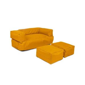 Hanah Home Dětský sedací vak Poufy s taburety 100 cm oranžový obraz