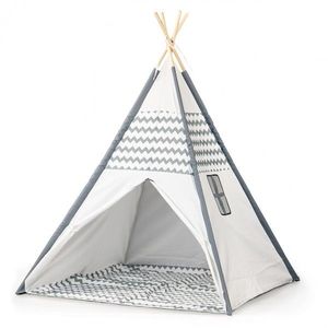 ECOTOYS Dětský teepee stan Wiga bílý obraz