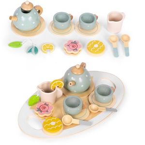 ECOTOYS Dřevěná čajová souprava pro děti TEATIME vícebarevná obraz