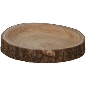 H&S Decoration Dřevěná miska Paulownia 30 cm hnědá obraz