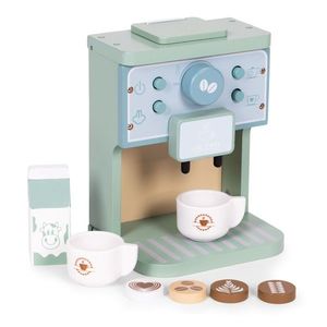 ECOTOYS Dřevěný kávovar pro děti ESPRESSO modrý obraz