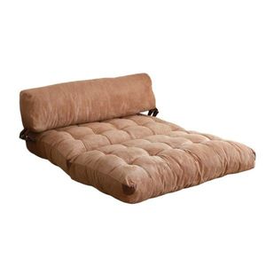 Hanah Home Dvoumístná futonová rozkládací pohovka Kadife camel obraz