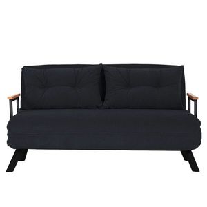 Hanah Home Dvoumístná rozkládací pohovka Seater Sando černá obraz