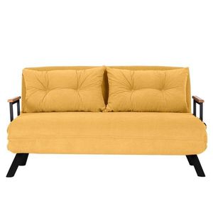 Hanah Home Dvoumístná rozkládací pohovka Seater Sando hořčicová obraz