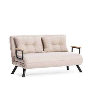 Hanah Home Dvoumístná rozkládací pohovka Seater Sando krémová II obraz
