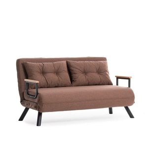 Hanah Home Dvoumístná rozkládací pohovka Seater Sando světle hnědá obraz