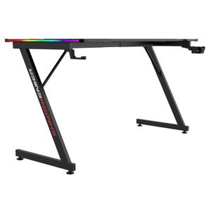 TZB Herní stůl SHADOW GAMER 2.0 140 cm LED RGB černý obraz