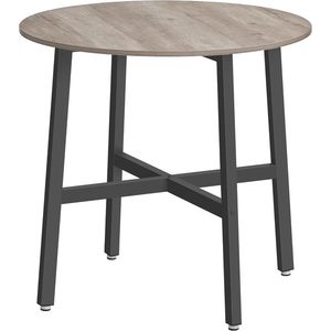 SONGMICS Jídelní stůl Vasagle Verona 80 cm šedo-béžový melír/černý obraz