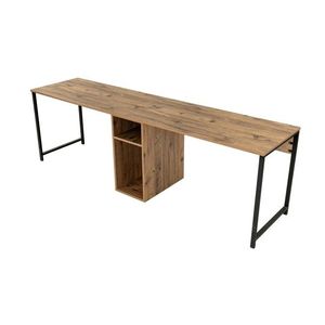 Kalune Design Kancelářská sestava pro 2 osoby TWIN borovice atlantská/černá obraz