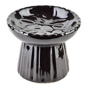 Mondex Keramická aroma lampa LILIEN 8, 5 cm černá obraz