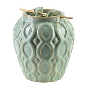 Mondex Keramická aroma lampa LILO 11, 5 cm zelená obraz