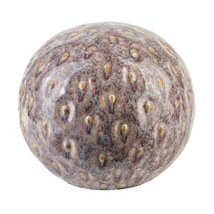 Mondex Since 1986R Keramická dekorativní koule Saggio Strawberry 10 cm šedo-hnědá obraz