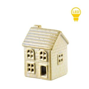 Mondex Since 1983 Keramický LED domeček Hytte 8, 4 cm béžový obraz