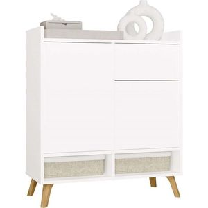 TP Living Komoda Colin 80 cm bílá/dub artisan obraz